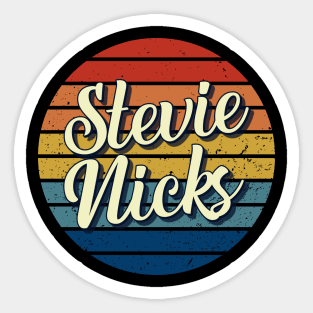 Stevie Nicks Vintage Retro Circle Sticker